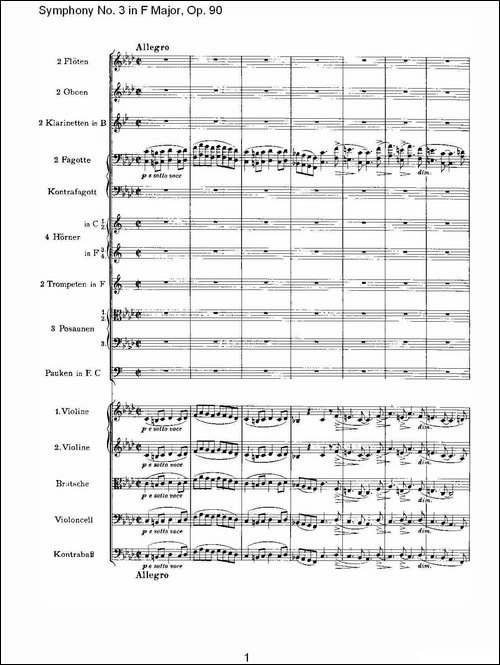 F大调第三交响曲,-Op.90第四乐章-其他谱