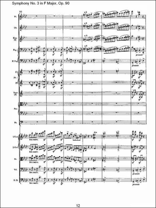 F大调第三交响曲,-Op.90第四乐章-其他谱