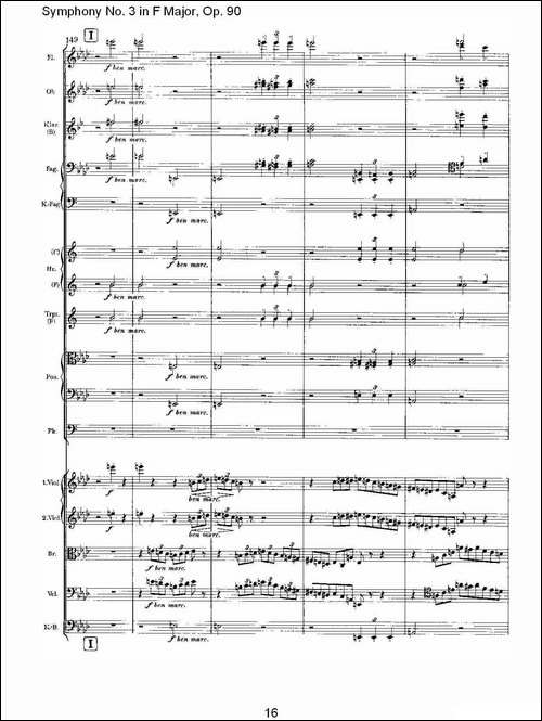 F大调第三交响曲,-Op.90第四乐章-其他谱