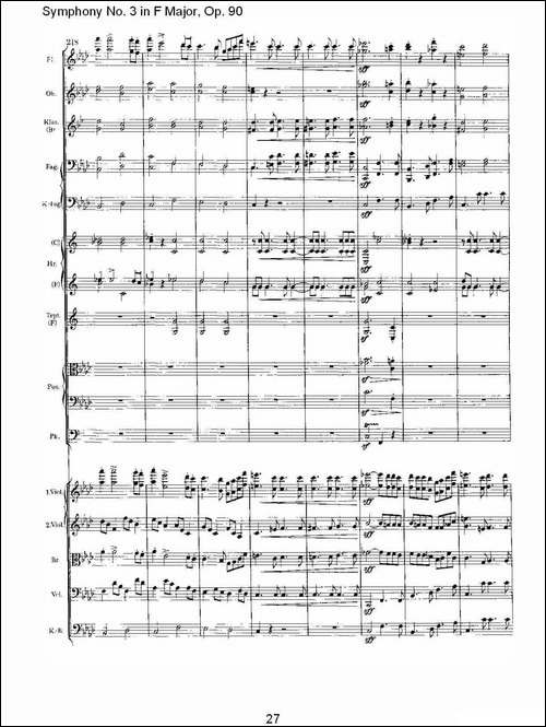 F大调第三交响曲,-Op.90第四乐章-其他谱