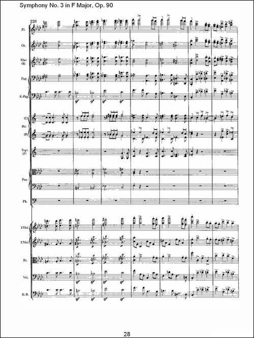 F大调第三交响曲,-Op.90第四乐章-其他谱