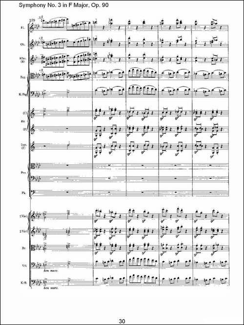 F大调第三交响曲,-Op.90第四乐章-其他谱