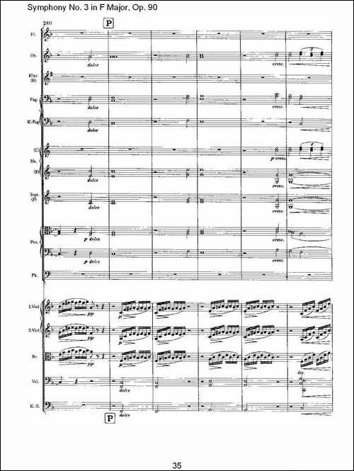 F大调第三交响曲,-Op.90第四乐章-其他谱