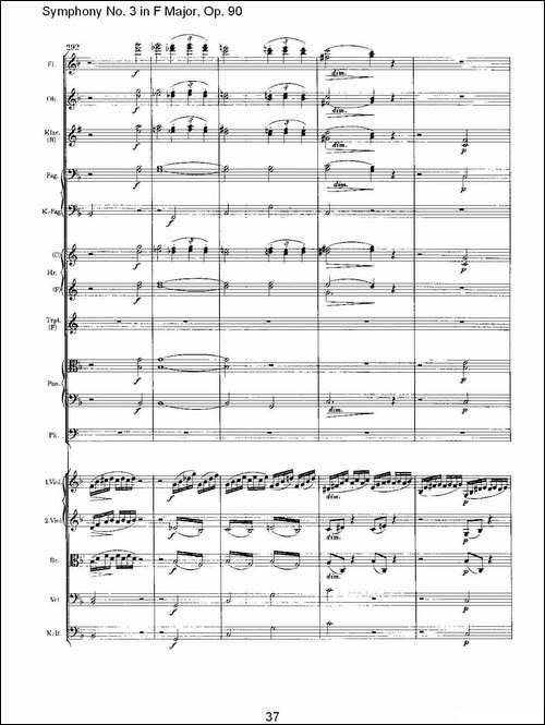 F大调第三交响曲,-Op.90第四乐章-其他谱