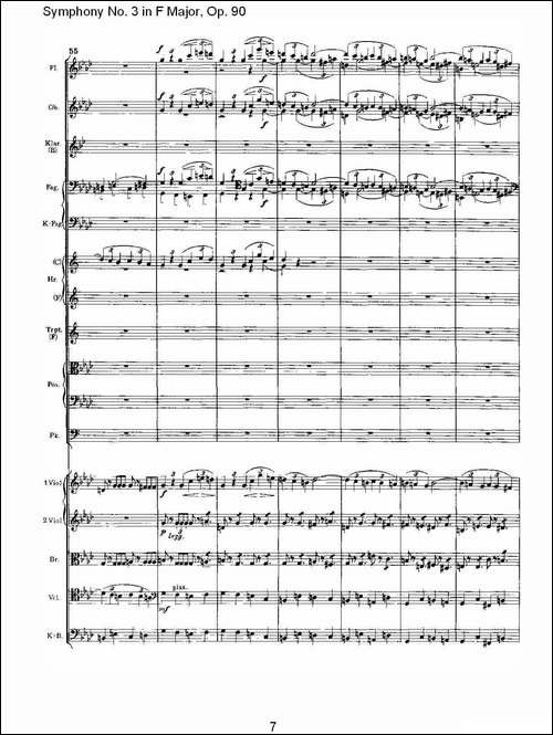 F大调第三交响曲,-Op.90第四乐章-其他谱