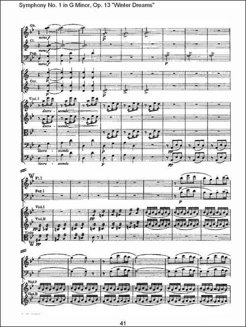G小调第一交响曲,-Op.13-----冬天的梦幻Op.13第一乐章-二-其他谱