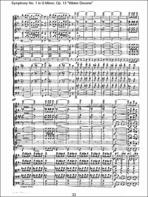 G小调第一交响曲,-Op.13-----冬天的梦幻Op.13第一乐章-二-其他谱