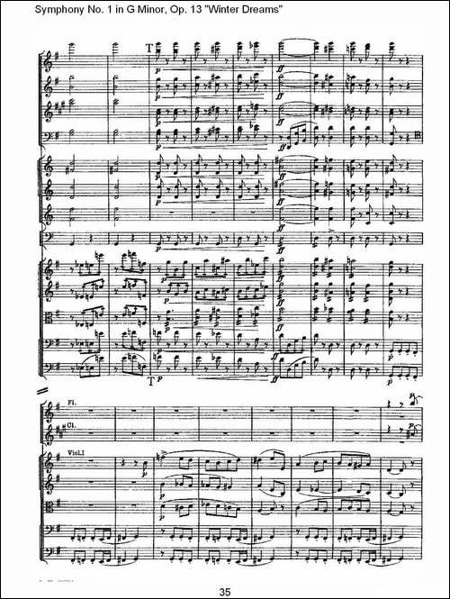 G小调第一交响曲,-Op.13-----冬天的梦幻Op.13第一乐章-二-其他谱