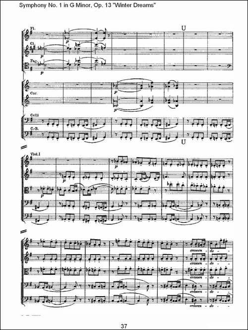 G小调第一交响曲,-Op.13-----冬天的梦幻Op.13第一乐章-二-其他谱