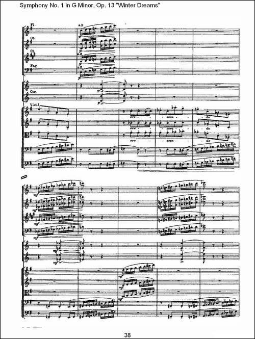 G小调第一交响曲,-Op.13-----冬天的梦幻Op.13第一乐章-二-其他谱
