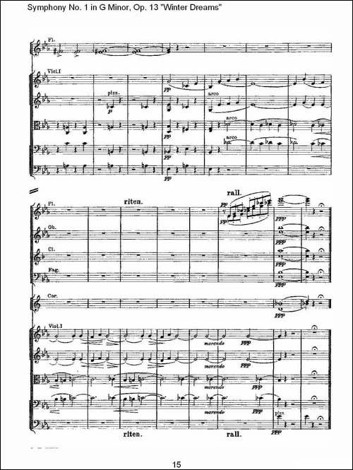 G小调第一交响曲,-Op.13-----冬天的梦幻Op.13第二乐章-其他谱