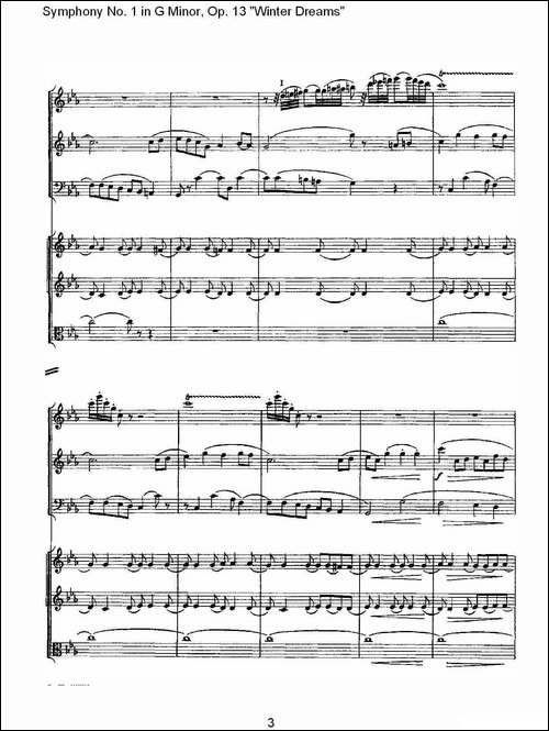 G小调第一交响曲,-Op.13-----冬天的梦幻Op.13第二乐章-其他谱