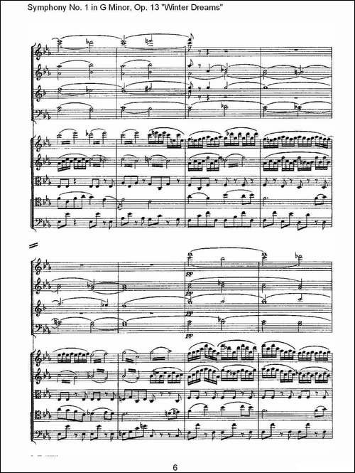 G小调第一交响曲,-Op.13-----冬天的梦幻Op.13第二乐章-其他谱