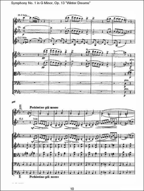 G小调第一交响曲,-Op.13-----冬天的梦幻Op.13第二乐章-其他谱