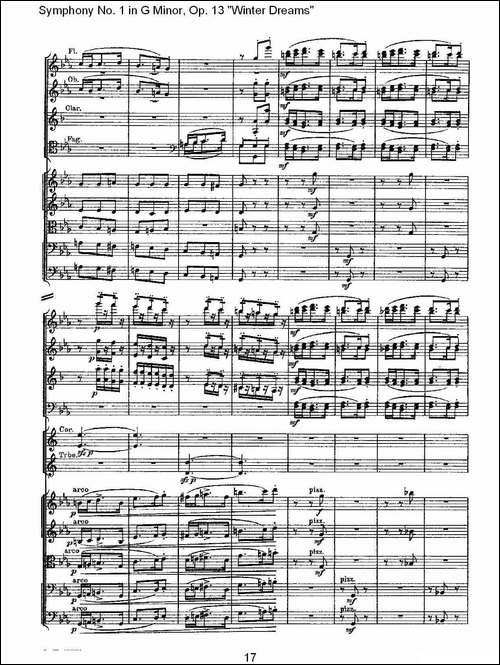 G小调第一交响曲,-Op.13-----冬天的梦幻Op.13第三乐章-其他谱