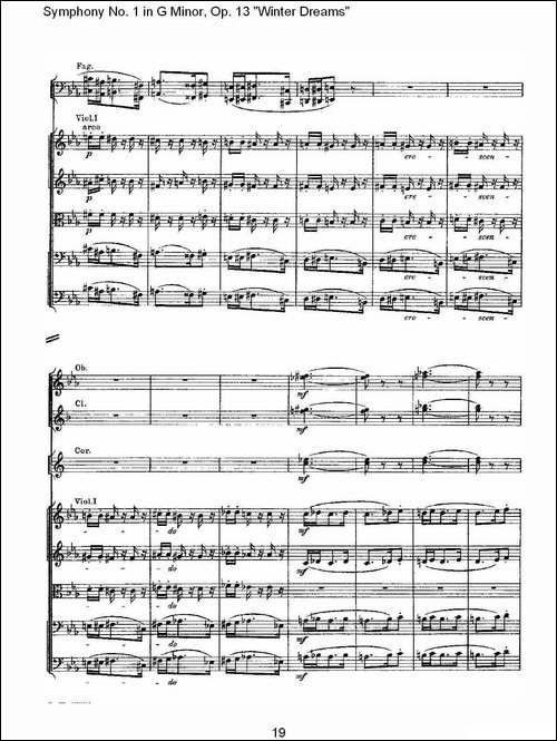 G小调第一交响曲,-Op.13-----冬天的梦幻Op.13第三乐章-其他谱