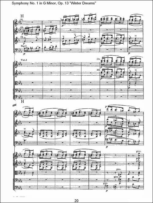 G小调第一交响曲,-Op.13-----冬天的梦幻Op.13第三乐章-其他谱
