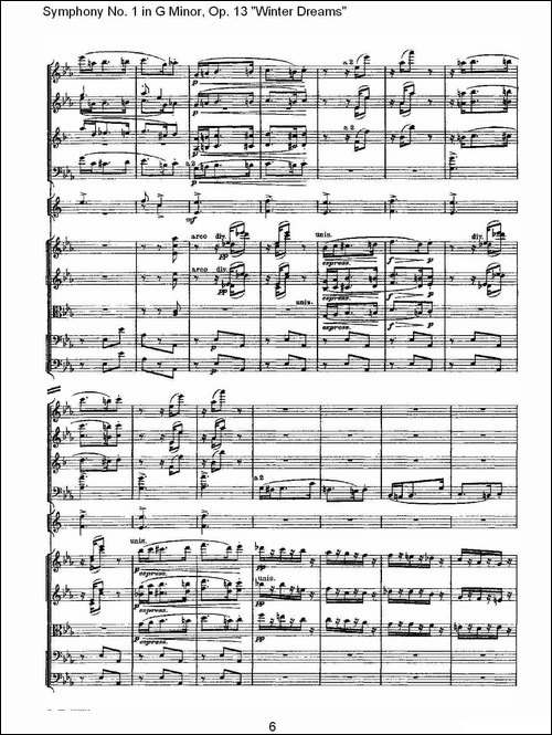 G小调第一交响曲,-Op.13-----冬天的梦幻Op.13第三乐章-其他谱