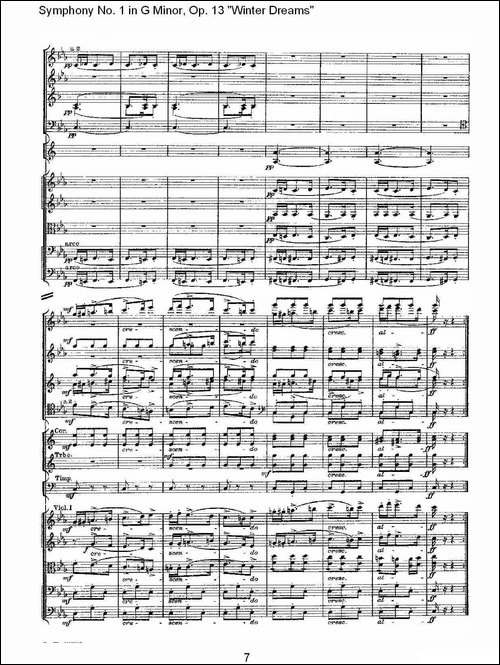 G小调第一交响曲,-Op.13-----冬天的梦幻Op.13第三乐章-其他谱