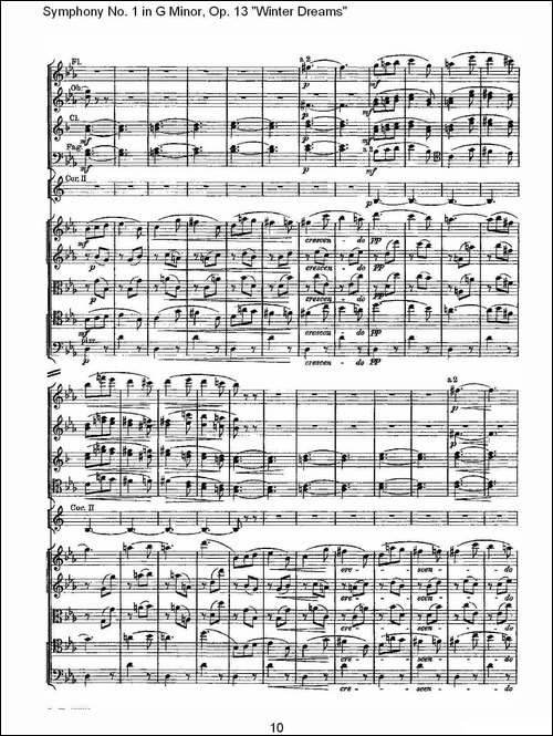 G小调第一交响曲,-Op.13-----冬天的梦幻Op.13第三乐章-其他谱