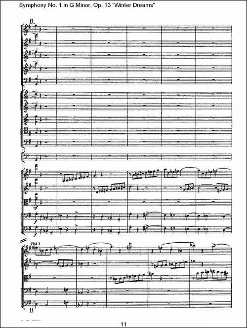 G小调第一交响曲,-Op.13-----冬天的梦幻Op.13第四乐章-一-其他谱