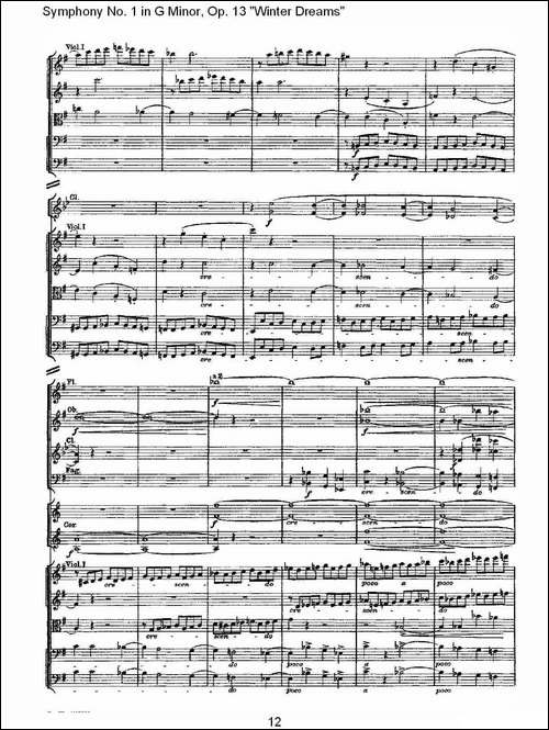 G小调第一交响曲,-Op.13-----冬天的梦幻Op.13第四乐章-一-其他谱