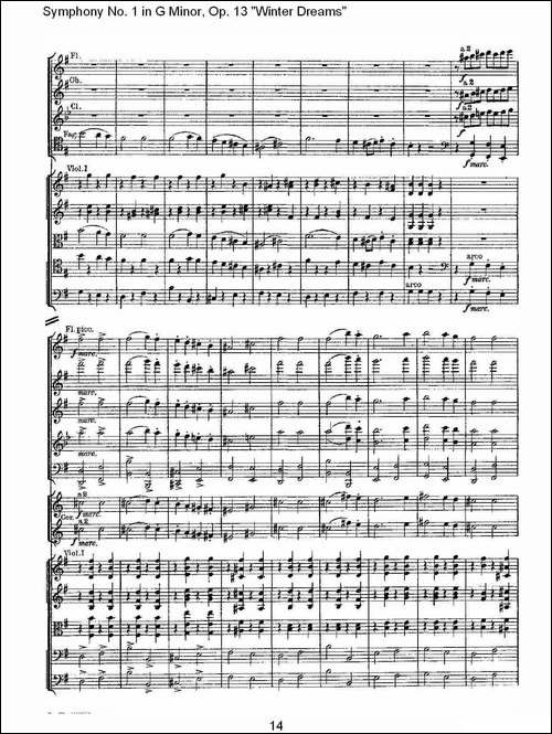 G小调第一交响曲,-Op.13-----冬天的梦幻Op.13第四乐章-一-其他谱
