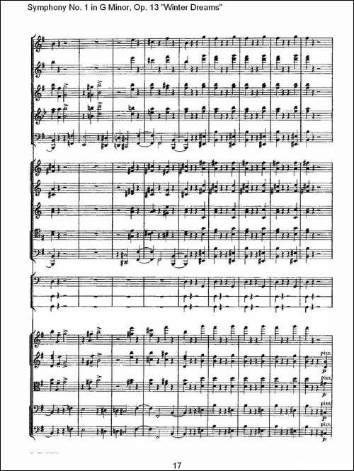 G小调第一交响曲,-Op.13-----冬天的梦幻Op.13第四乐章-一-其他谱