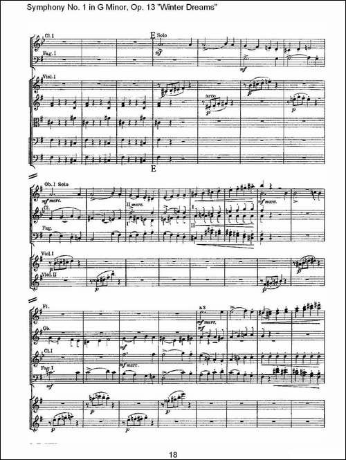 G小调第一交响曲,-Op.13-----冬天的梦幻Op.13第四乐章-一-其他谱