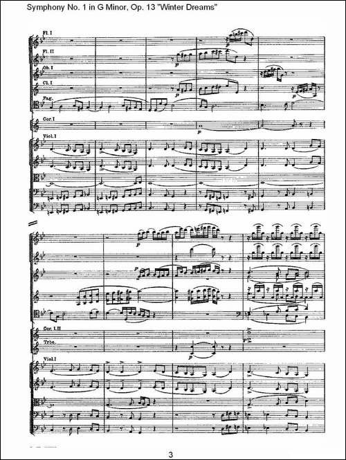 G小调第一交响曲,-Op.13-----冬天的梦幻Op.13第四乐章-一-其他谱