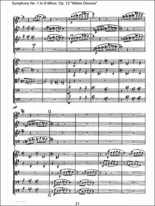 G小调第一交响曲,-Op.13-----冬天的梦幻Op.13第四乐章-一-其他谱