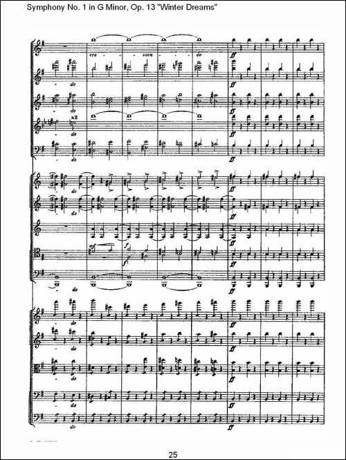 G小调第一交响曲,-Op.13-----冬天的梦幻Op.13第四乐章-一-其他谱