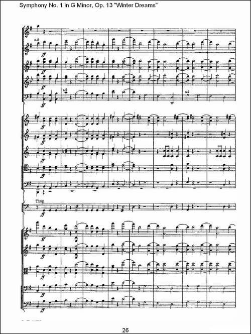 G小调第一交响曲,-Op.13-----冬天的梦幻Op.13第四乐章-一-其他谱