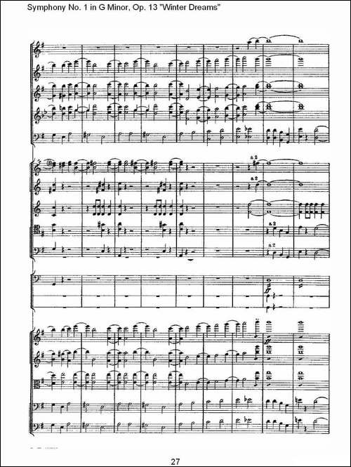G小调第一交响曲,-Op.13-----冬天的梦幻Op.13第四乐章-一-其他谱