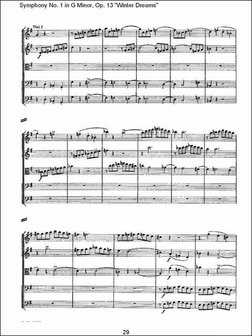 G小调第一交响曲,-Op.13-----冬天的梦幻Op.13第四乐章-一-其他谱