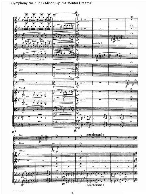 G小调第一交响曲,-Op.13-----冬天的梦幻Op.13第四乐章-一-其他谱