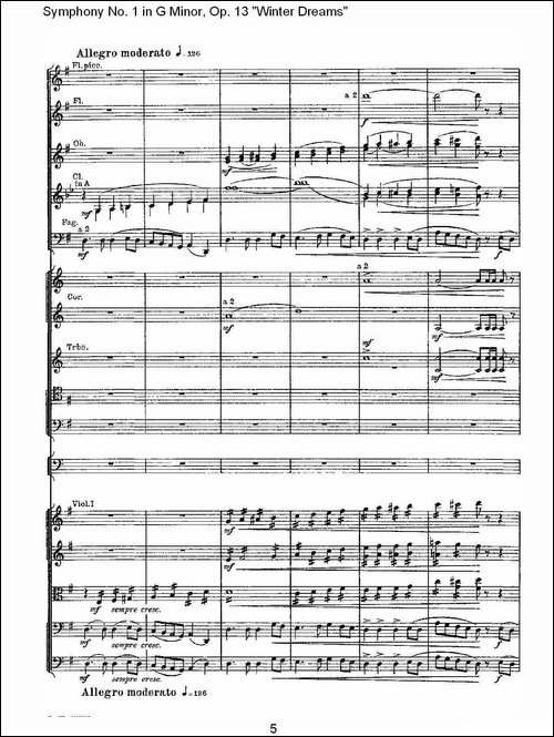 G小调第一交响曲,-Op.13-----冬天的梦幻Op.13第四乐章-一-其他谱