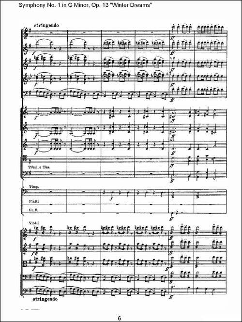G小调第一交响曲,-Op.13-----冬天的梦幻Op.13第四乐章-一-其他谱