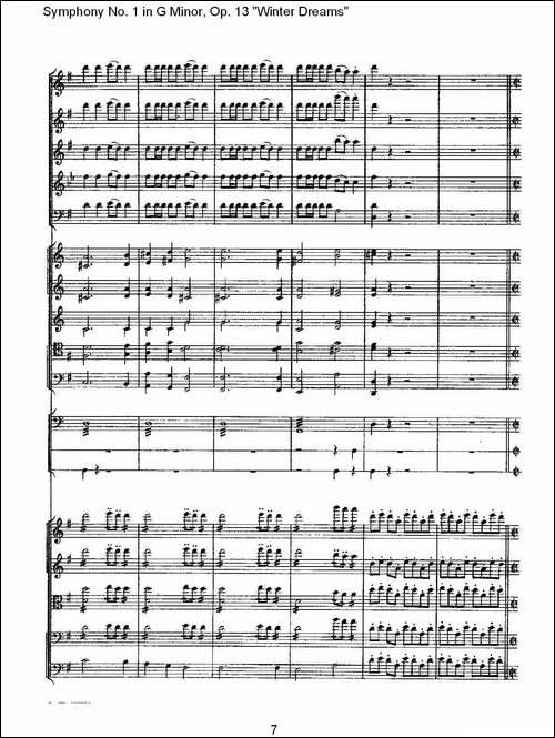 G小调第一交响曲,-Op.13-----冬天的梦幻Op.13第四乐章-一-其他谱
