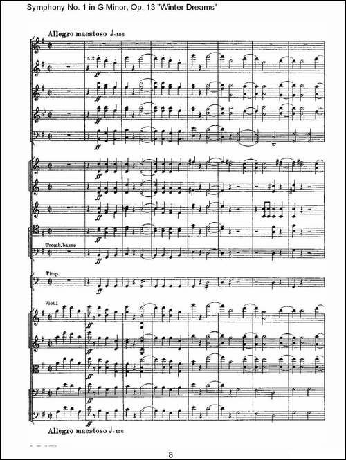 G小调第一交响曲,-Op.13-----冬天的梦幻Op.13第四乐章-一-其他谱