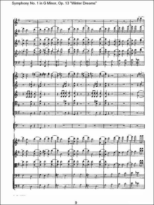 G小调第一交响曲,-Op.13-----冬天的梦幻Op.13第四乐章-一-其他谱