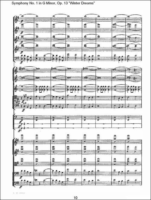 G小调第一交响曲,-Op.13-----冬天的梦幻Op.13第四乐章-一-其他谱