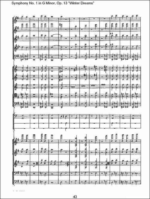 G小调第一交响曲,-Op.13-----冬天的梦幻Op.13第四乐章-二-其他谱