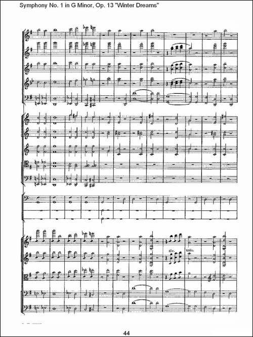 G小调第一交响曲,-Op.13-----冬天的梦幻Op.13第四乐章-二-其他谱