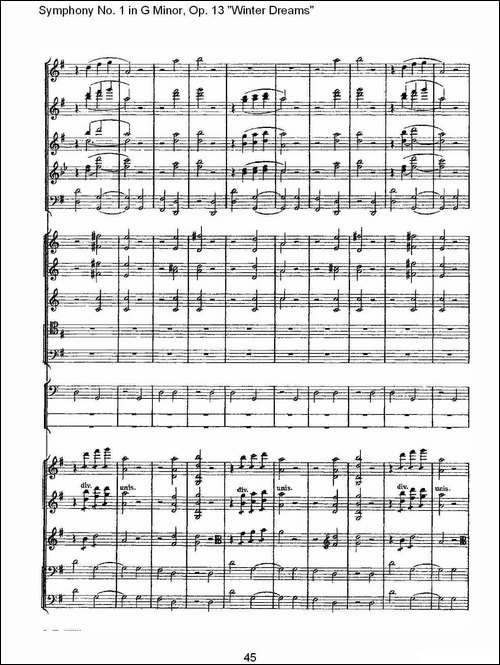 G小调第一交响曲,-Op.13-----冬天的梦幻Op.13第四乐章-二-其他谱