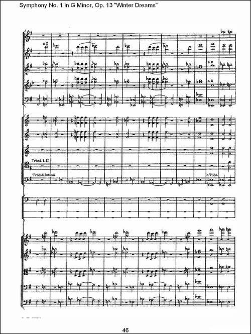 G小调第一交响曲,-Op.13-----冬天的梦幻Op.13第四乐章-二-其他谱