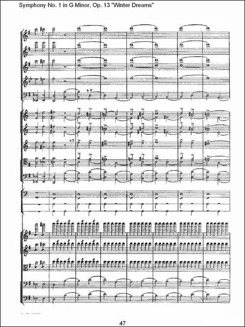 G小调第一交响曲,-Op.13-----冬天的梦幻Op.13第四乐章-二-其他谱