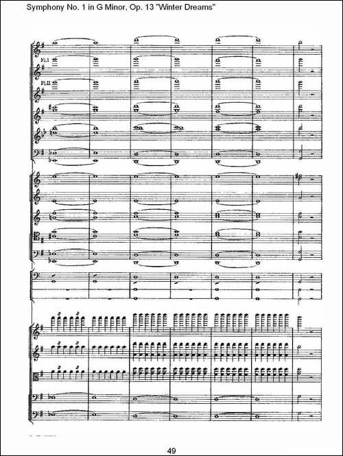 G小调第一交响曲,-Op.13-----冬天的梦幻Op.13第四乐章-二-其他谱