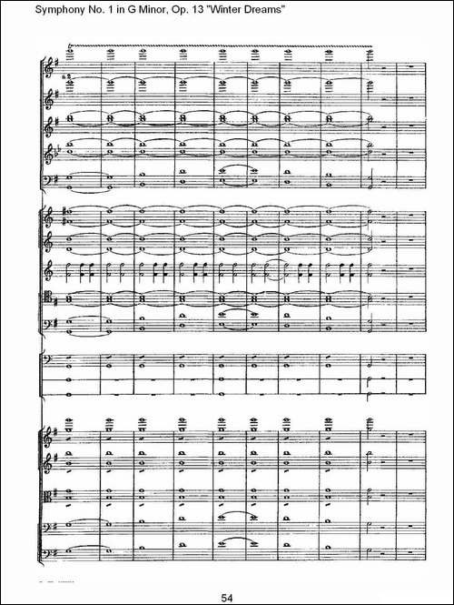 G小调第一交响曲,-Op.13-----冬天的梦幻Op.13第四乐章-二-其他谱