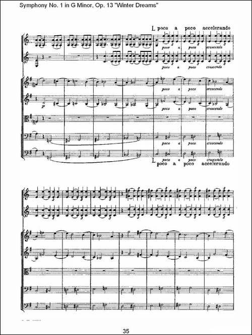 G小调第一交响曲,-Op.13-----冬天的梦幻Op.13第四乐章-二-其他谱